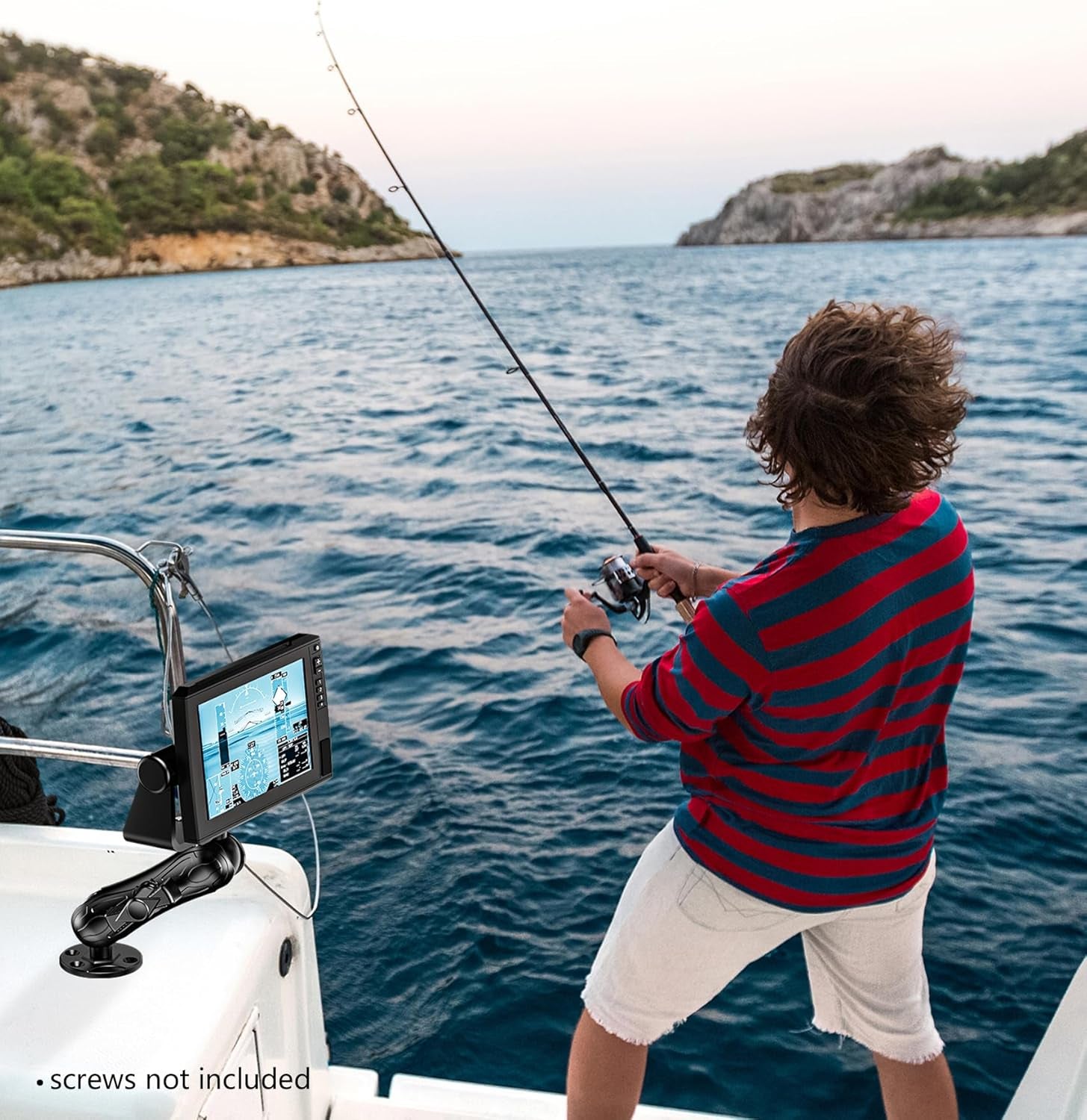 2.25" Ball Aluminum Alloy Large Fish Finder Mount