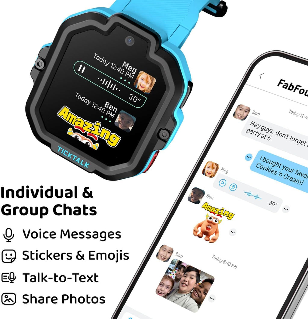 5 Kids Smart Watch with GPS Tracker, Voice & Video Calling, Texts, SOS & Parental Controls | Safe 4G LTE Smartwatch with Free Music, Reminders & School Mode for Boys & Girls Ages 3-12