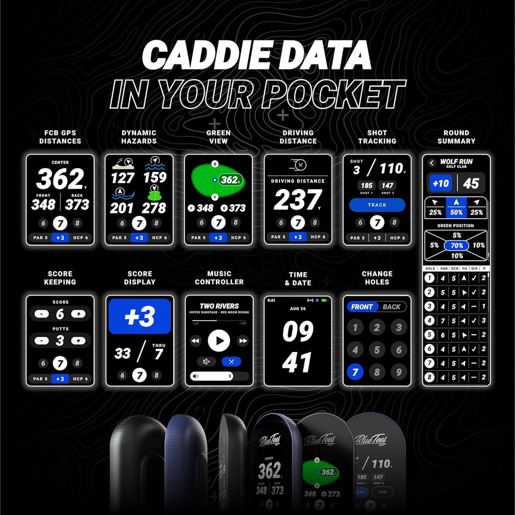 Ringer - Magnetic Golf GPS Handheld, Touch Screen Display, Water Resistant Golf Distance Range Finder, 40,000+ Preloaded Courses, 10+ Hours Battery, Built-In Magnetic Strip