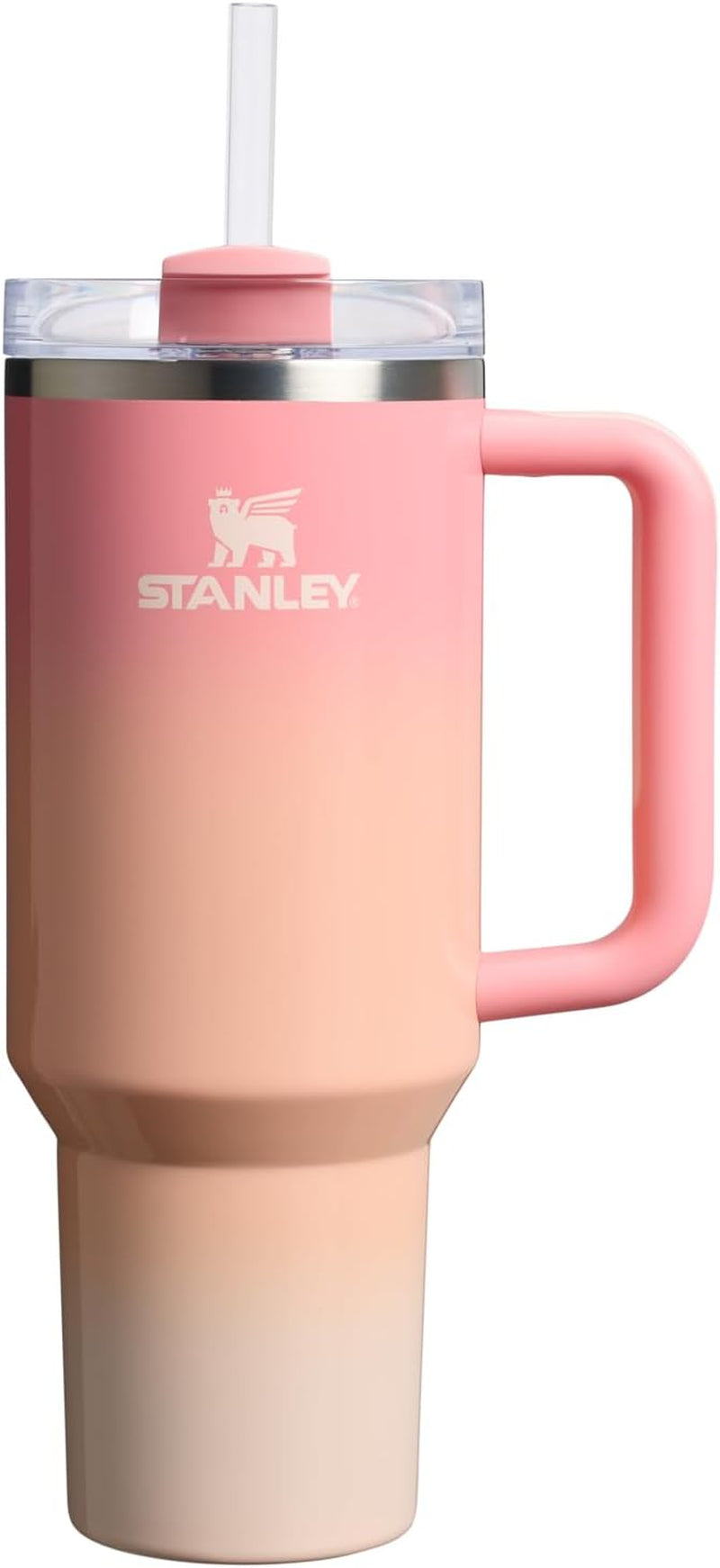 Quencher H2.0 Tumbler with Handle and Straw 40 Oz | Flowstate 3-Position Lid | Cup Holder Compatible for Travel | Insulated Stainless Steel Cup | Bpa-Free | Pink Mesa Sunset