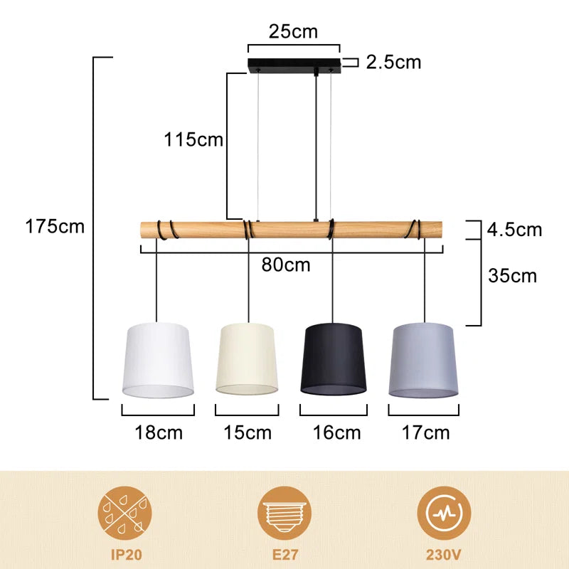 Niyon 4 - Light Kitchen Island Bell Pendant