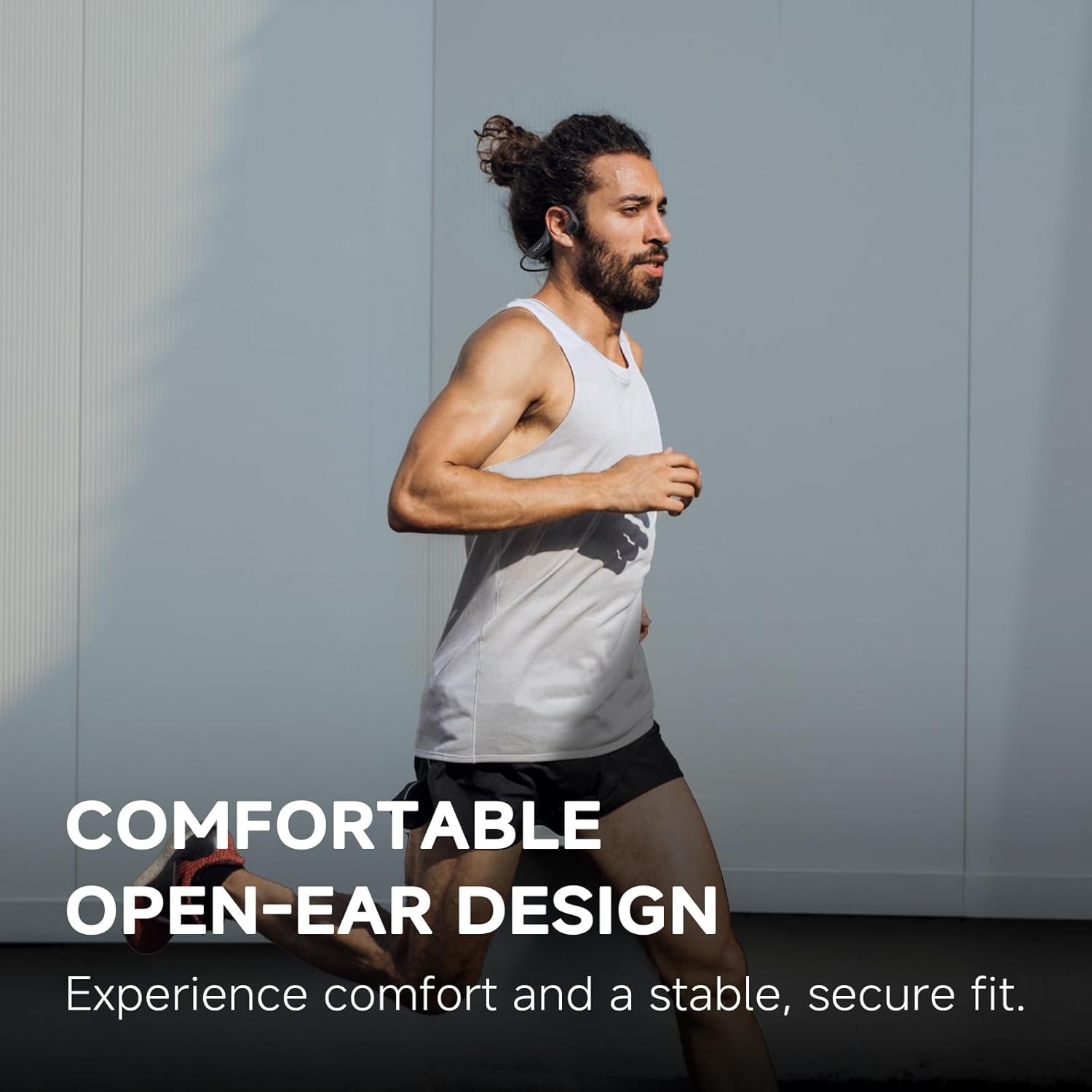 Bone Conduction Headphones, 2025 Upgrade Open Ear Bluetooth 5.4 Headphones with Mic, 10Hrs Playtime Bone Conduction Earbuds, IP56 Waterproof Earphones for Workout, Hiking