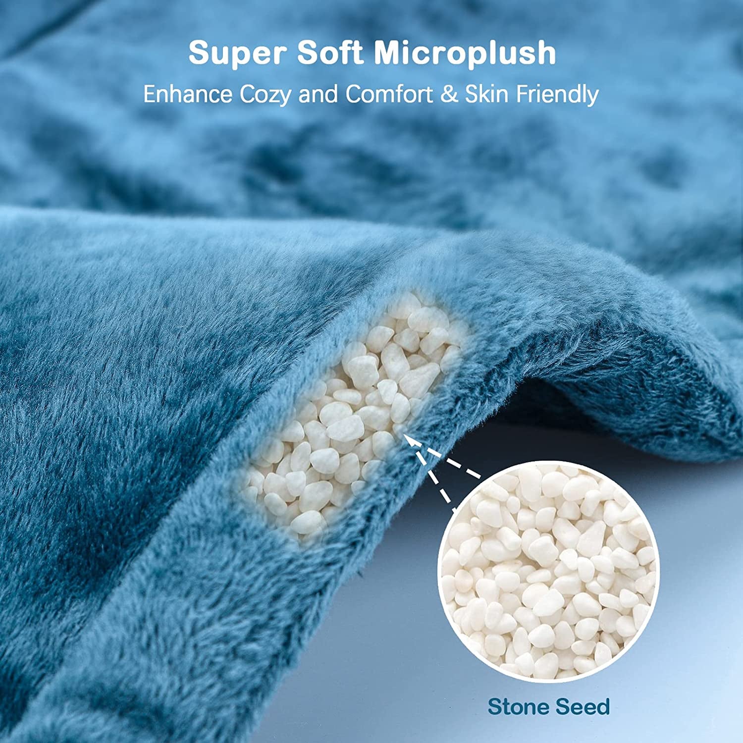 Heating Pad for Neck and Shoulders and Back, Birthday Christmas Gifts for Women Men Mom Wife Seniors, Weighted Electric Heated Wrap for Pain Relief, 6 Heat Settings 4 Timers Auto Off, Blue