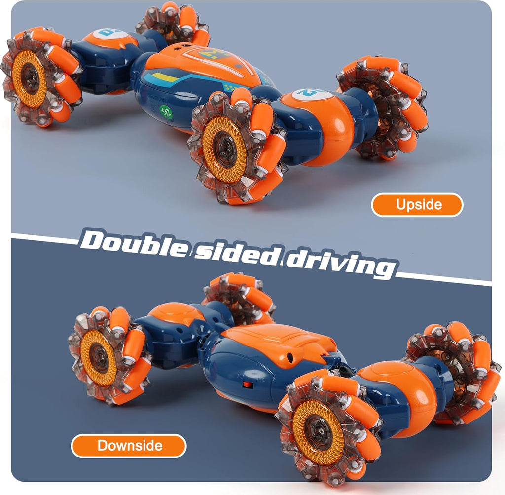 Gesture Sensing RC Stunt Car - Boys Toys Age 6-8-12, 4WD Hand Controlled Remote Control Twist Car with Light & Music, Cool Birthday Presents and Ideas Gifts for Kids Age 7 9 10 11 12 Years Old