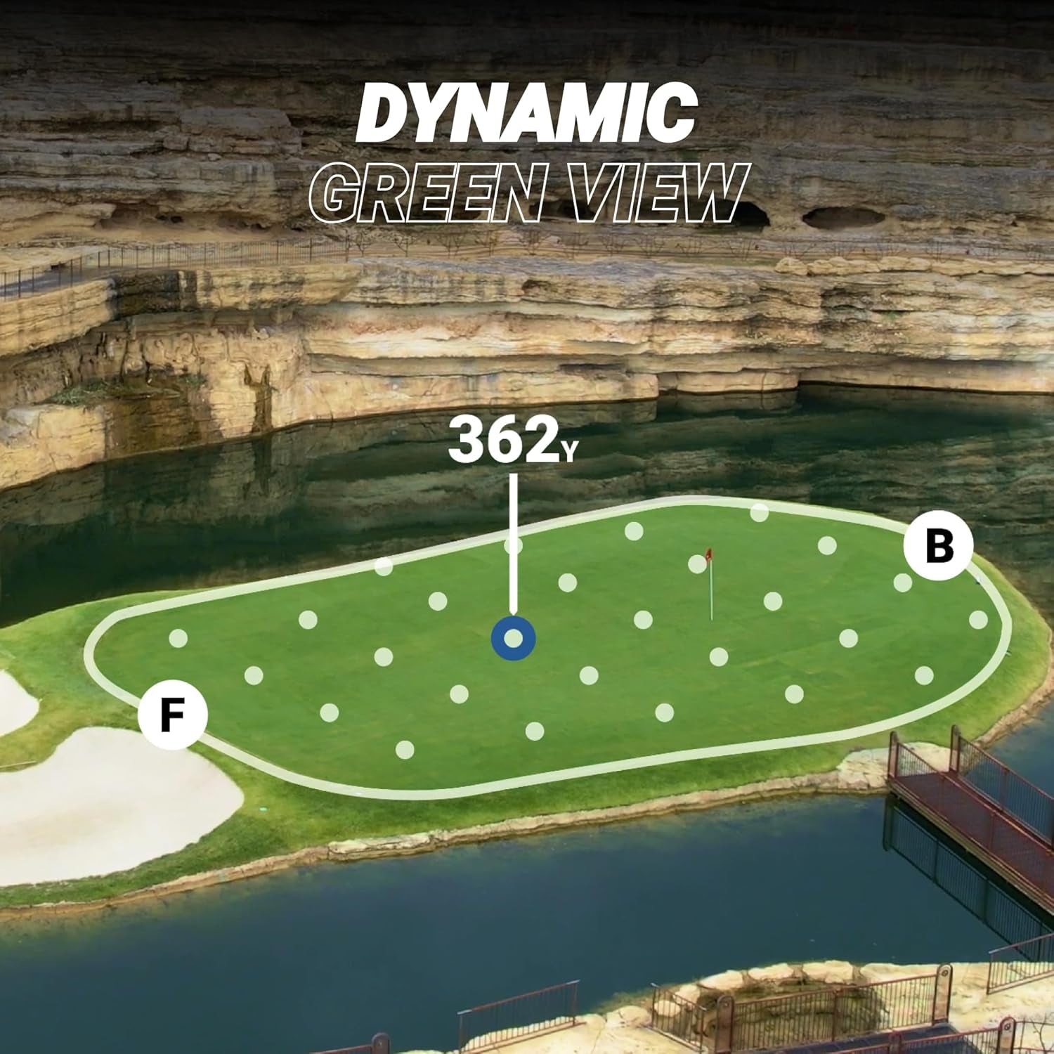 Ringer - Magnetic Golf GPS Handheld, Touch Screen Display, Water Resistant Golf Distance Range Finder, 40,000+ Preloaded Courses, 10+ Hours Battery, Built-In Magnetic Strip