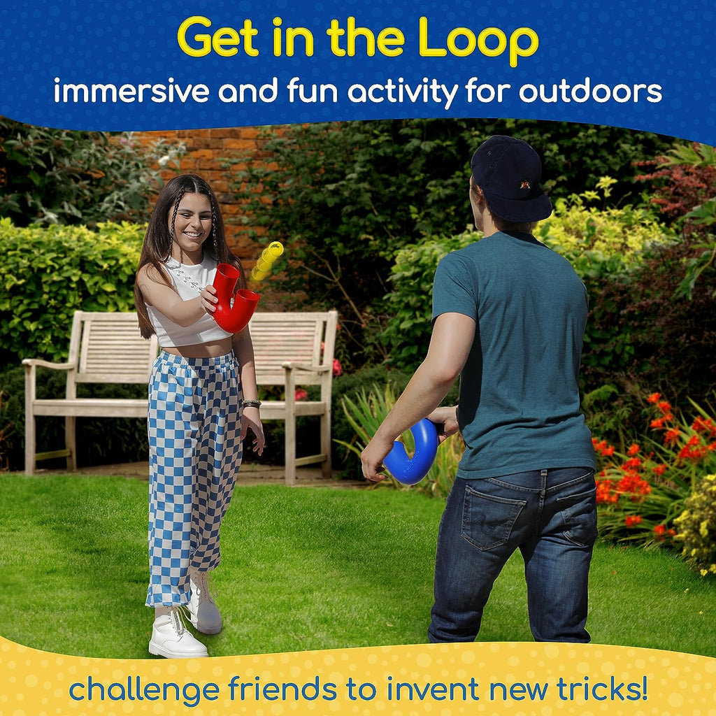 Original Skill Game Toy with 2 Balls- Gifts for Kids and Adults Indoor & Outdoor Games, Ball Toys for Boys, Girls, & Teens - Gift Ideas, Fun Stuff, Develops Motor & Juggling Skills -Blue