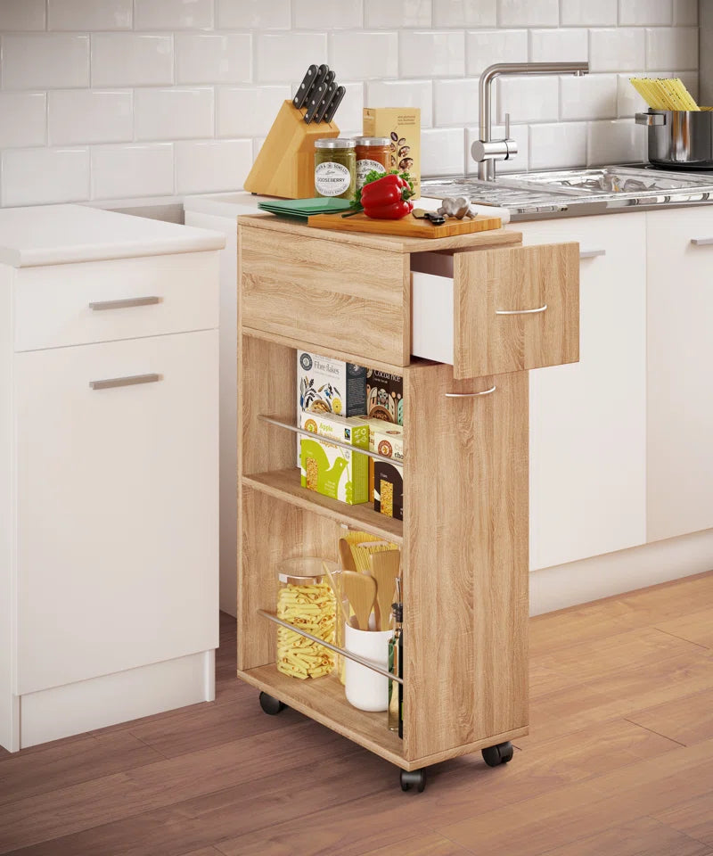 Quindarius Wood Kitchen Cart