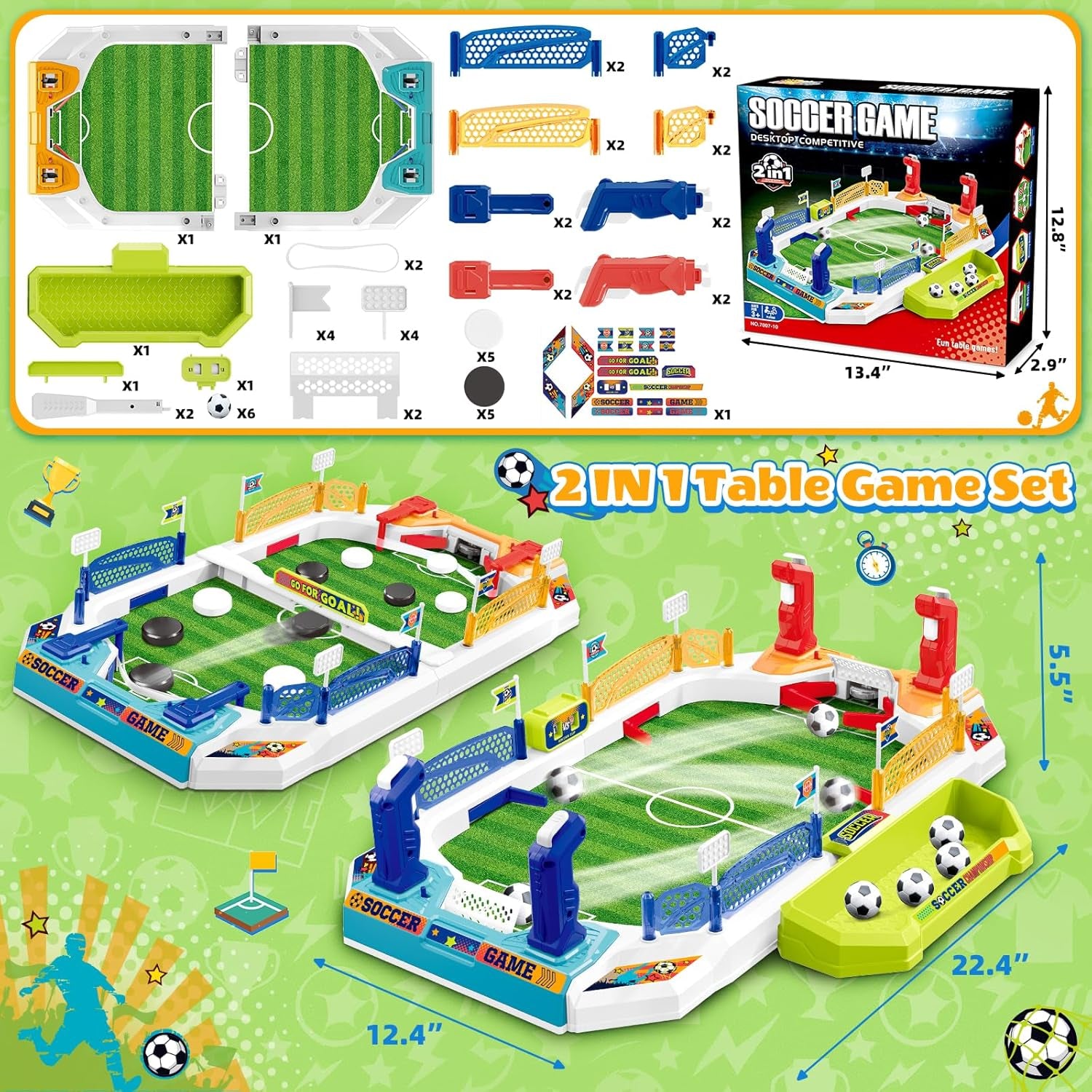 Mini Foosball Table Game for Kids, Soccer Board Game Gifts for 4 5 6 7 8-12 Year Old Boys, Toys for Age 4-6 5-7 8-12, Birthday Soccer Gifts Toy for Boys Girls