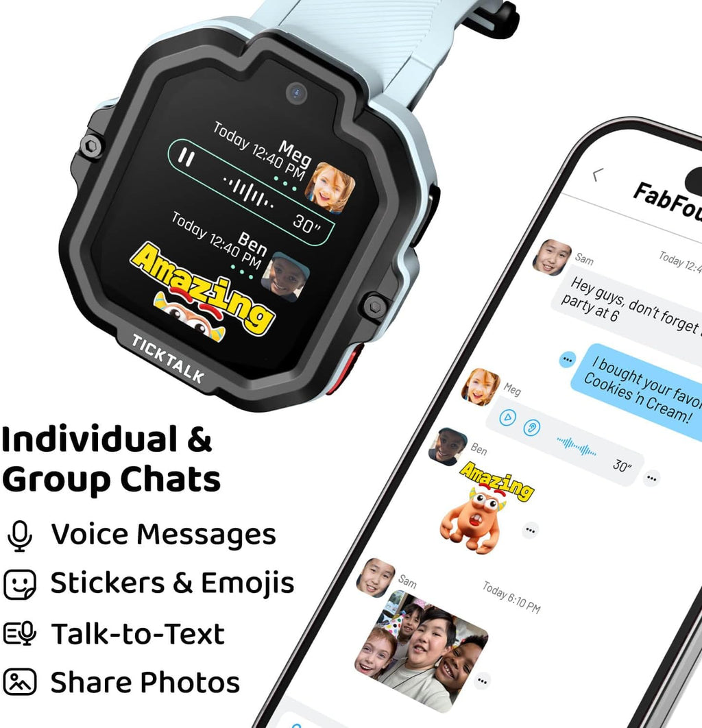 5 Smart Watch for Kids with GPS Tracker, Video Calling, Texting, and Parental App, 4G Smartwatch with Free Music, Phone Calls, and Reminders for Kids Ages 3-12