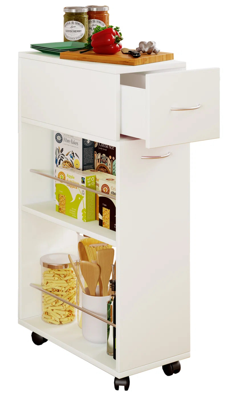 Quindarius Wood Kitchen Cart