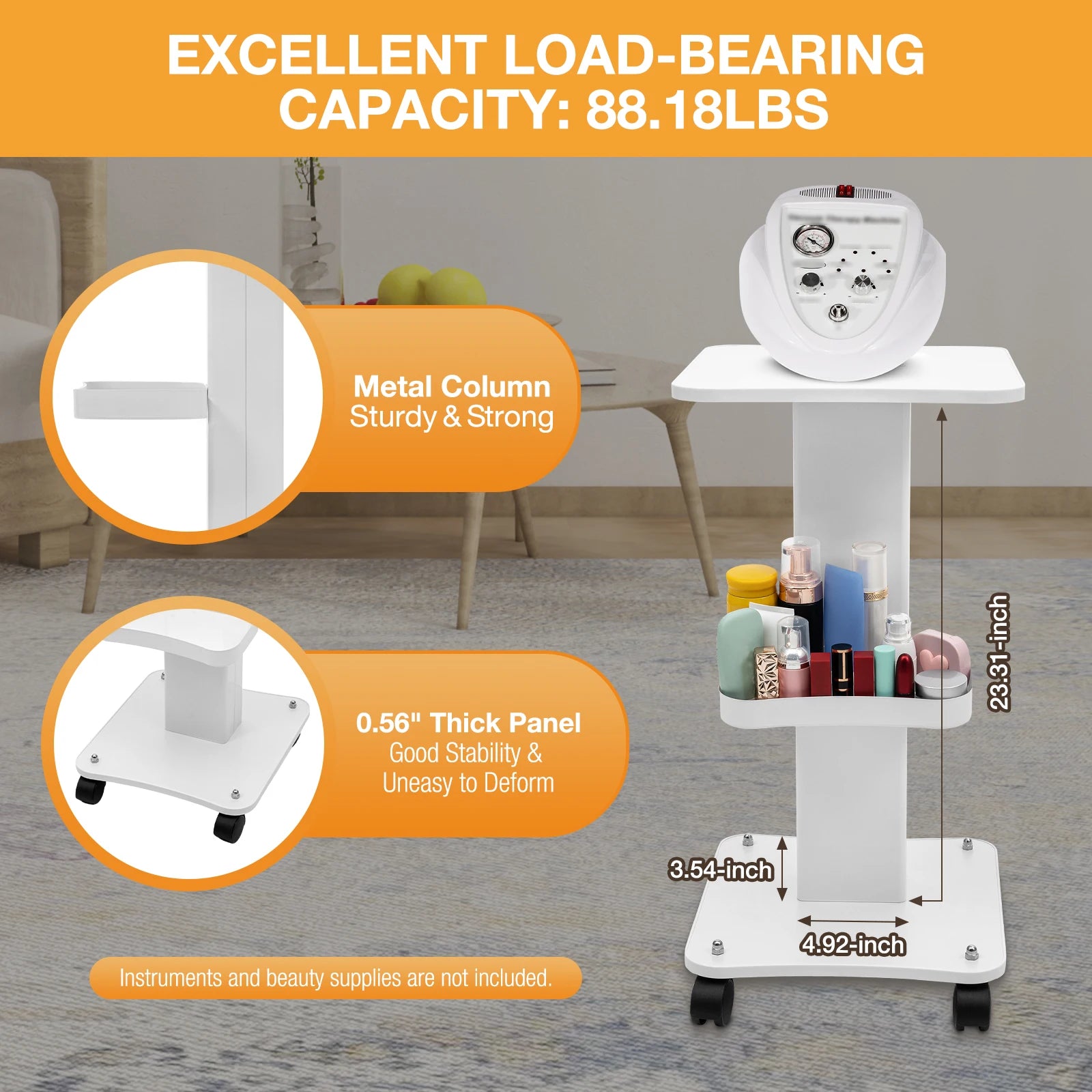 Kitchen Storage Shelf with Wheels Chic Home Trolley with Storage Basket Classic Home Kitchen Accessories