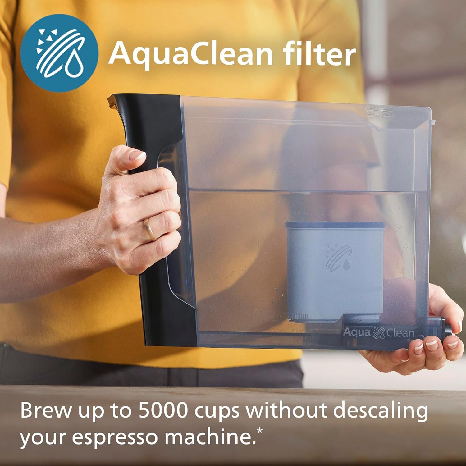 5400 Series Fully Automatic Bean-to-Cup Coffee Machine with 12 Coffee Varieties, Lattego Milk Frother, Easy Clean System, Ceramic Grinder - Black and Silver (EP5446/70)