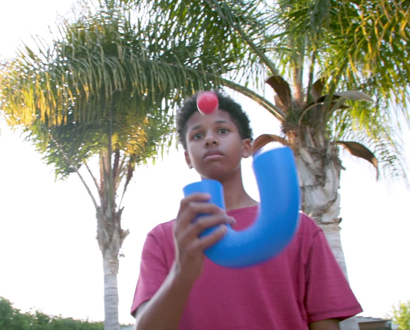 Original Skill Game Toy with 2 Balls- Gifts for Kids and Adults Indoor & Outdoor Games, Ball Toys for Boys, Girls, & Teens - Gift Ideas, Fun Stuff, Develops Motor & Juggling Skills -Blue