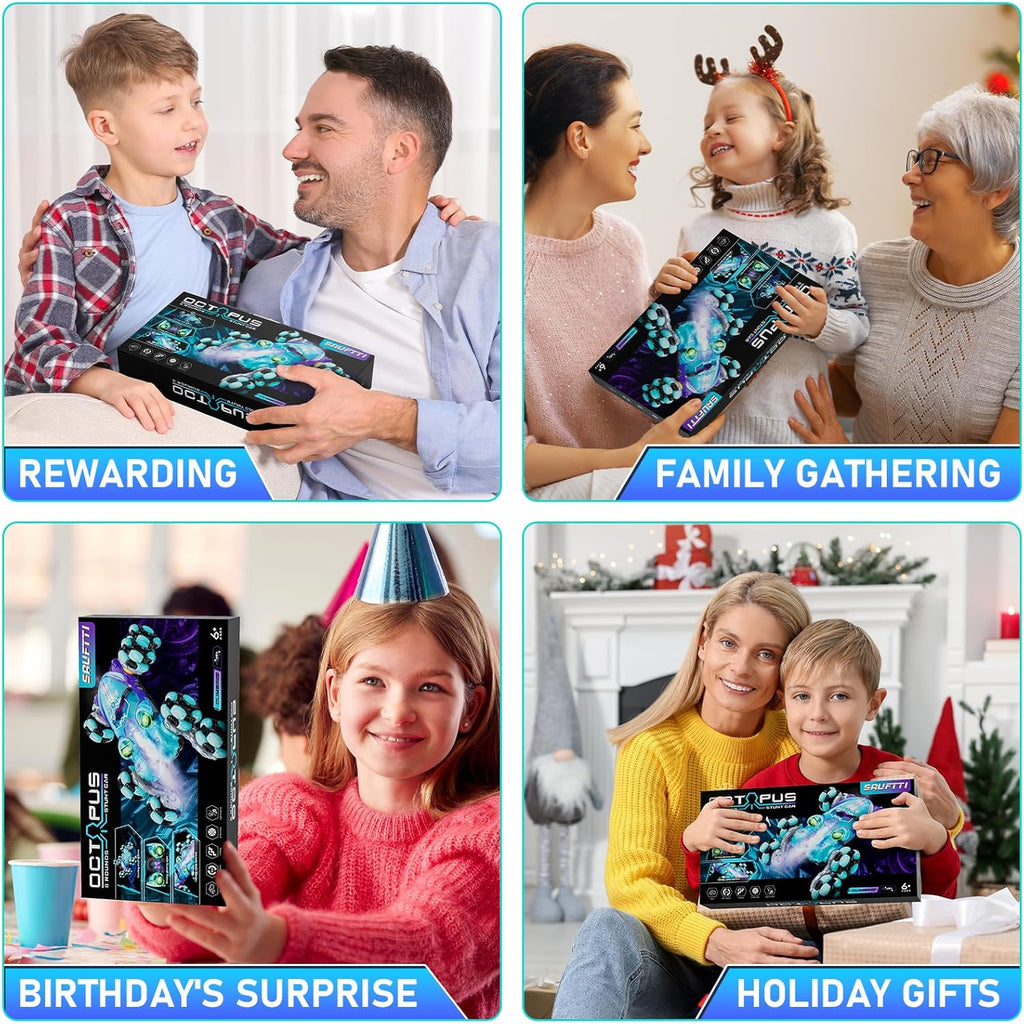 8WD Gesture Sensing Stunt Rc Cars Toys for Kids Age 6-13, Hand Controlled Stunt Car, 2.4Ghz Double-Sided Drift Stunt Car, Xmas Best Gifts Ideas for Boys Girls Age 6 7 8 9 10 11 12+ Years Blue