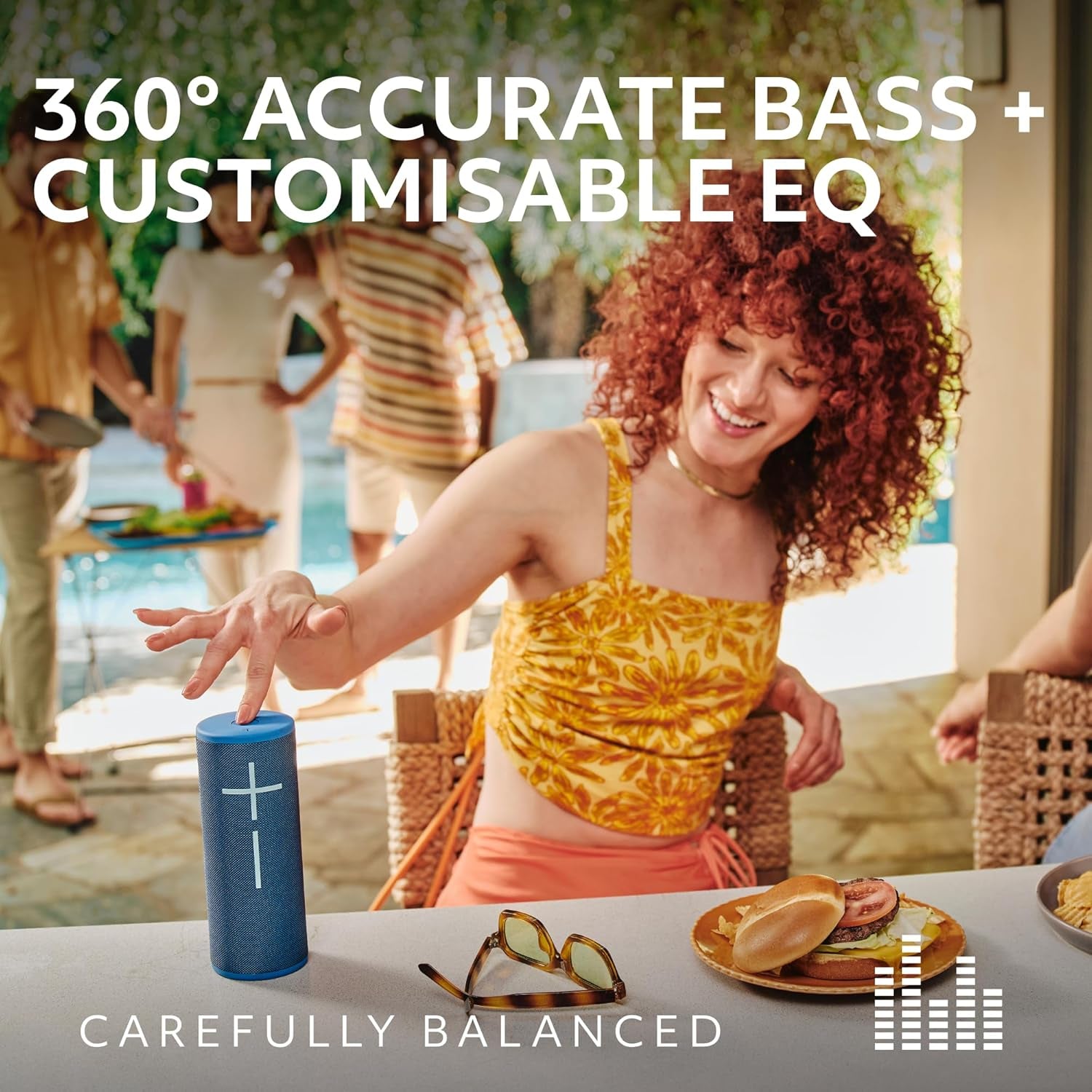 Boom 4 Portable Waterproof Bluetooth Speaker with 360-Degree Immersive Sound, Outdoor Floating Speaker, 15-Hour Battery, 147Ft Range - Black