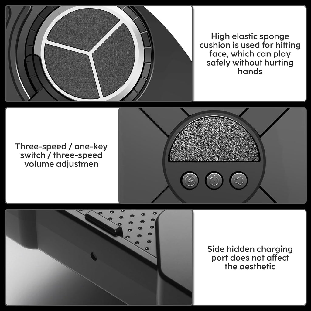 Music Boxing Machine Sport Toys for Kids and Adults,Wall Mounted Bluetooth Smart Punching Target,Training Pad Toy with Boxing Glove,Ideas Toys for Boys Girls Kids 3 4 5 6 7 8 9 10 11 12+ Years Old