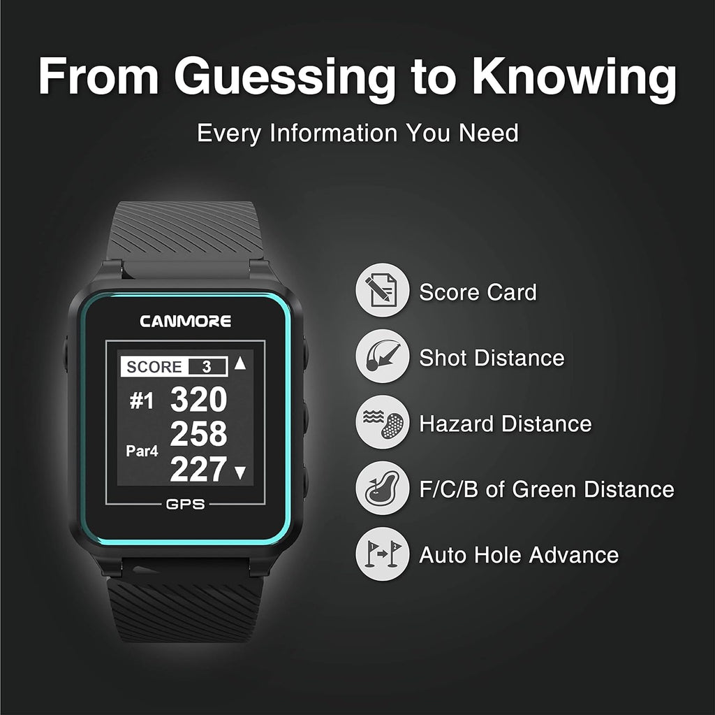 TW353 Golf GPS Watch for Men and Women, High Contrast LCD Display, Free Update over 41,000 Preloaded Courses Worldwide, Lightweight Essential Golf Accessory for Golfers, Turquoise