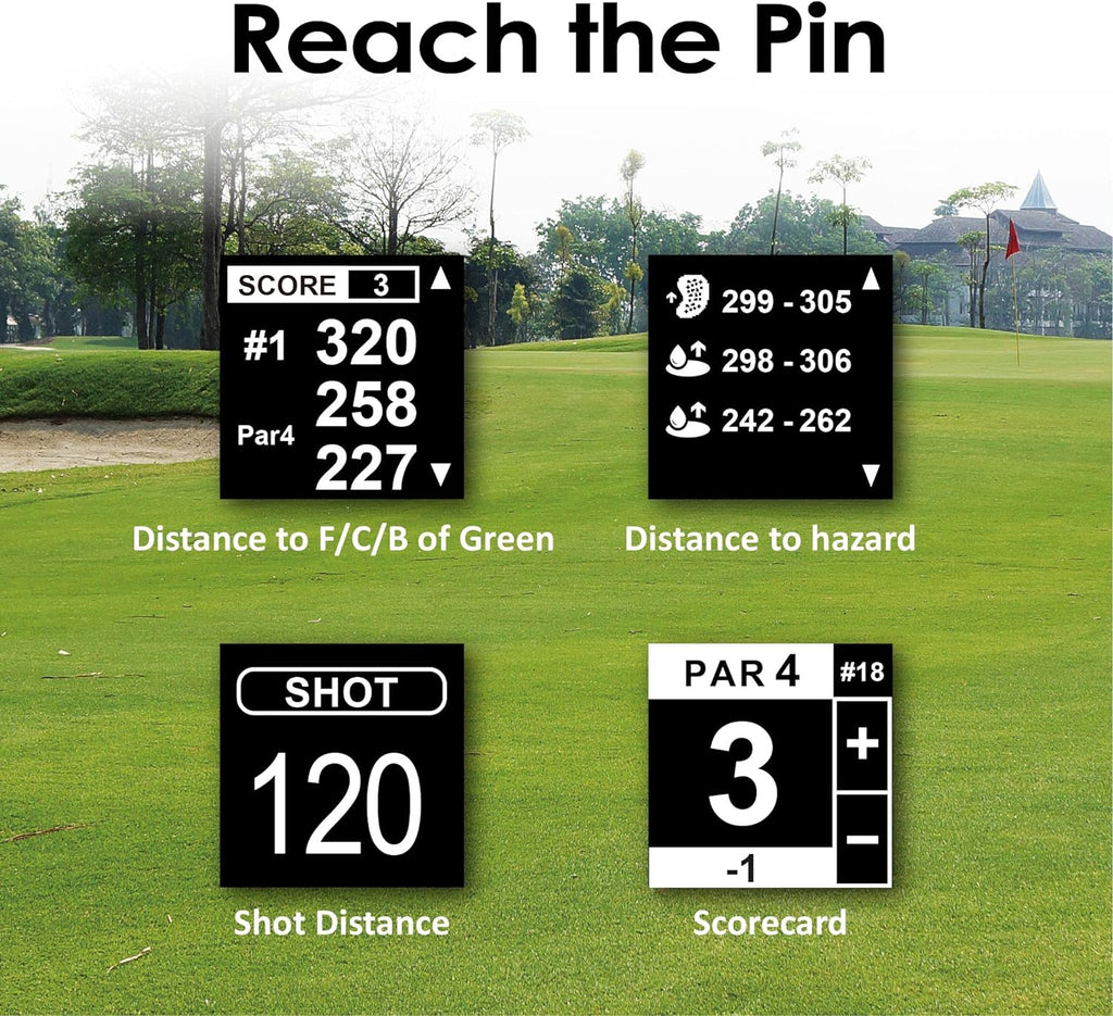 TW356 Golf GPS Watch for Men and Women, Free Update 41,000+ Preloaded Courses Worldwide, High Contrast LCD Display, Upgrade IC Chip, Lightweight Essential Accessory for Golfers, Black