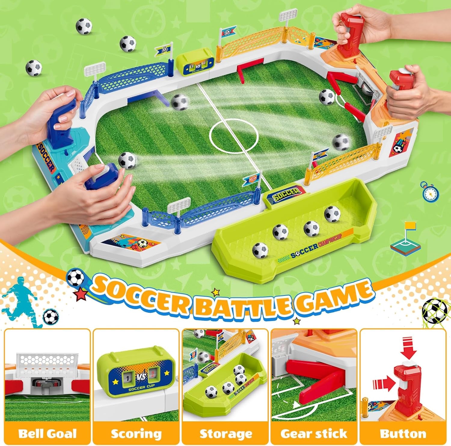 Mini Foosball Table Game for Kids, Soccer Board Game Gifts for 4 5 6 7 8-12 Year Old Boys, Toys for Age 4-6 5-7 8-12, Birthday Soccer Gifts Toy for Boys Girls