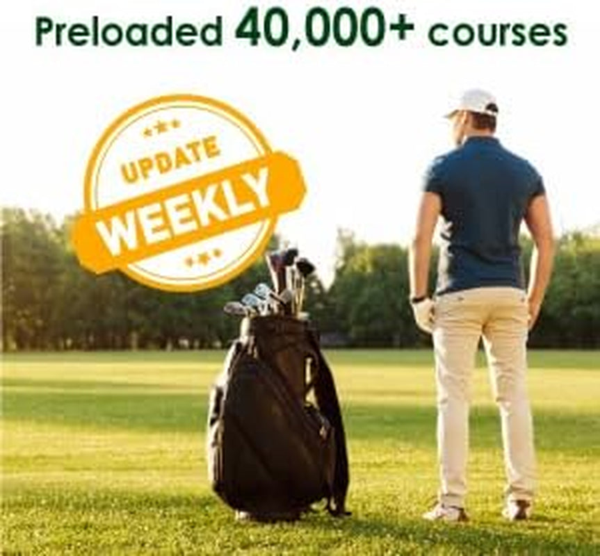 TW356 Golf GPS Watch for Men and Women, Free Update 41,000+ Preloaded Courses Worldwide, High Contrast LCD Display, Upgrade IC Chip, Lightweight Essential Accessory for Golfers, Black