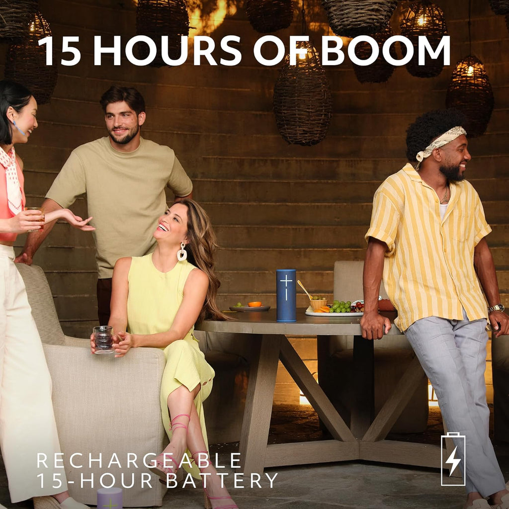 Boom 4 Portable Waterproof Bluetooth Speaker with 360-Degree Immersive Sound, Outdoor Floating Speaker, 15-Hour Battery, 147Ft Range - Black