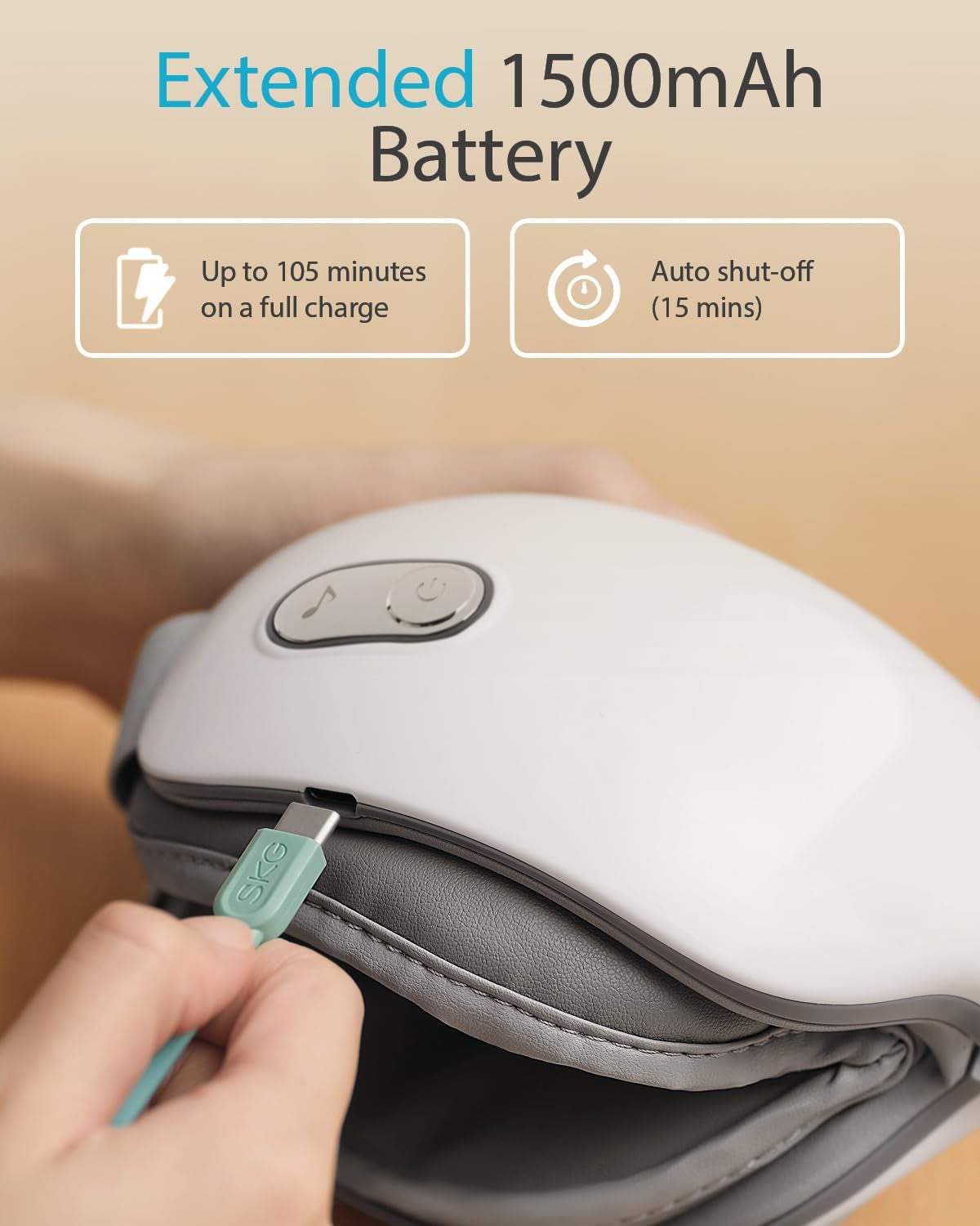 Heated Eye Massager with Heat & Compression, Ultra-Quiet Eye Mask Massager for Relaxation and Eye Strain Relief, Ideal Christmas Gift for Women and Men (ES500)