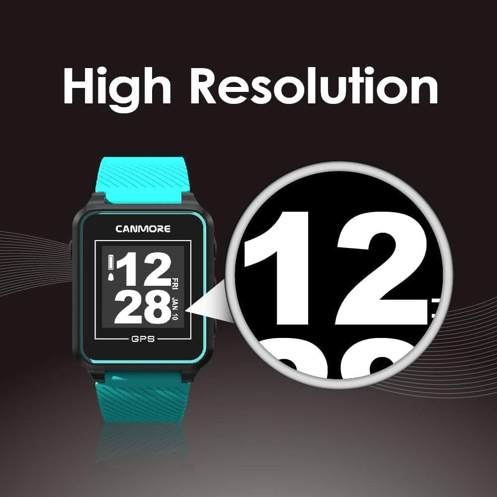 TW353 Golf GPS Watch for Men and Women, High Contrast LCD Display, Free Update over 41,000 Preloaded Courses Worldwide, Lightweight Essential Golf Accessory for Golfers, Turquoise