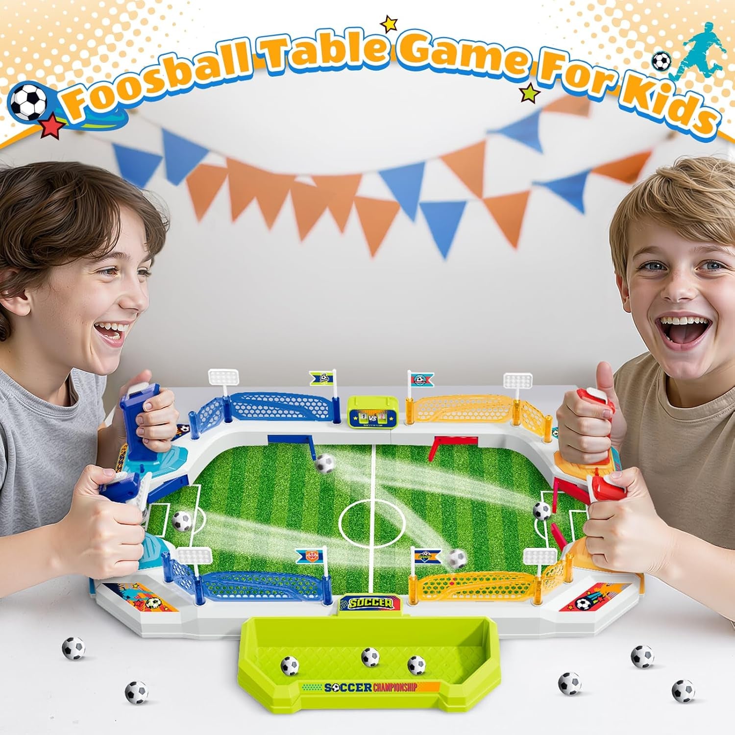 Mini Foosball Table Game for Kids, Soccer Board Game Gifts for 4 5 6 7 8-12 Year Old Boys, Toys for Age 4-6 5-7 8-12, Birthday Soccer Gifts Toy for Boys Girls