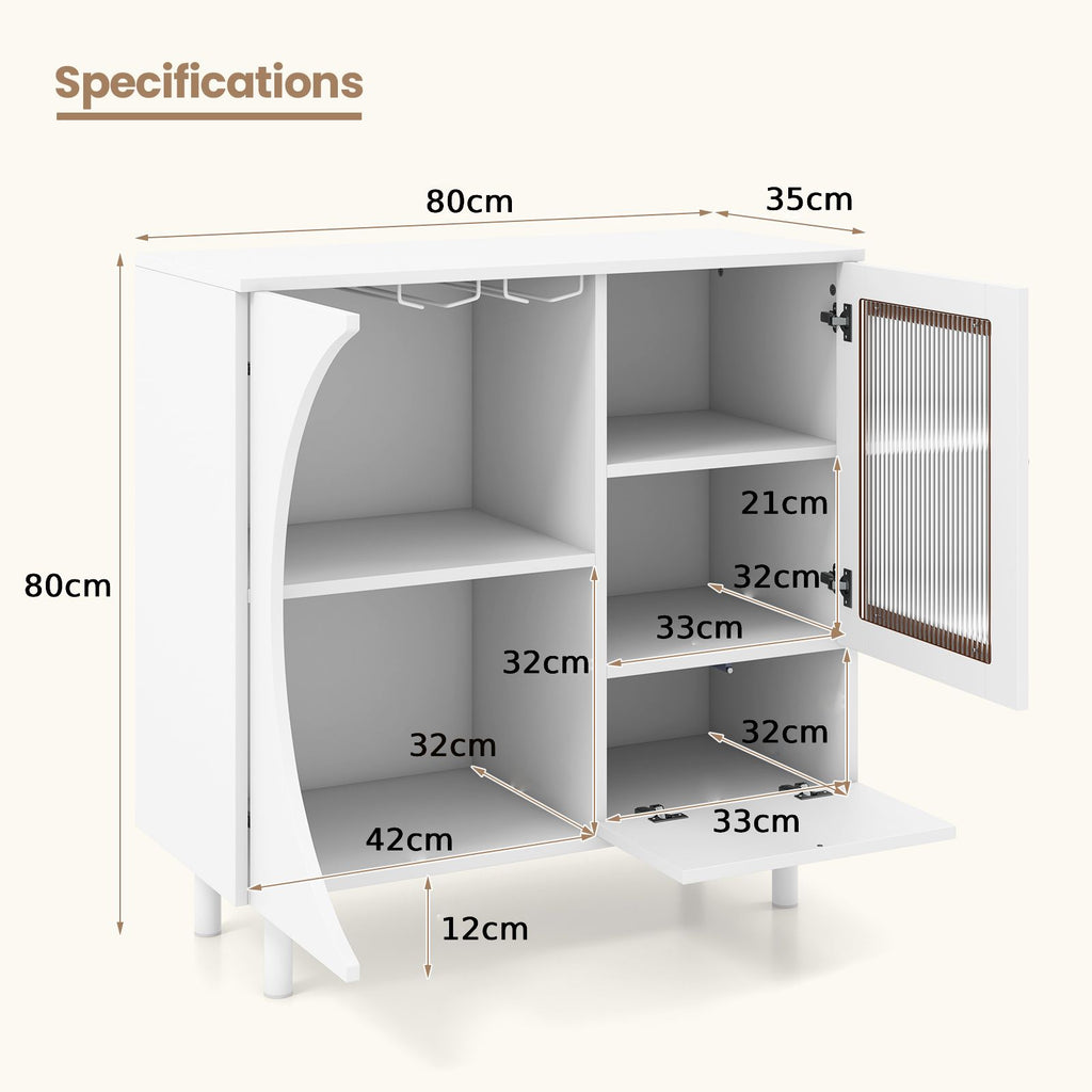 Kitchen Sideboard with Glasses Holder