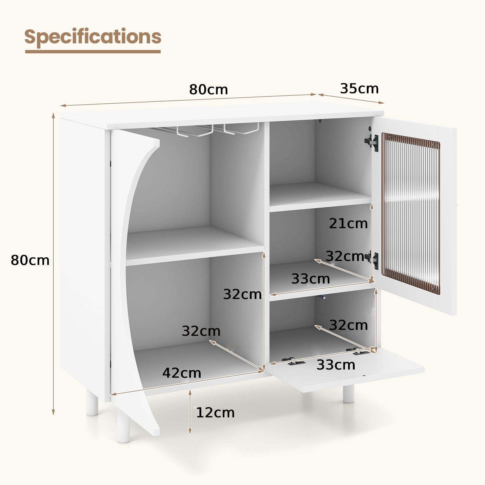 Kitchen Sideboard with Glasses Holder