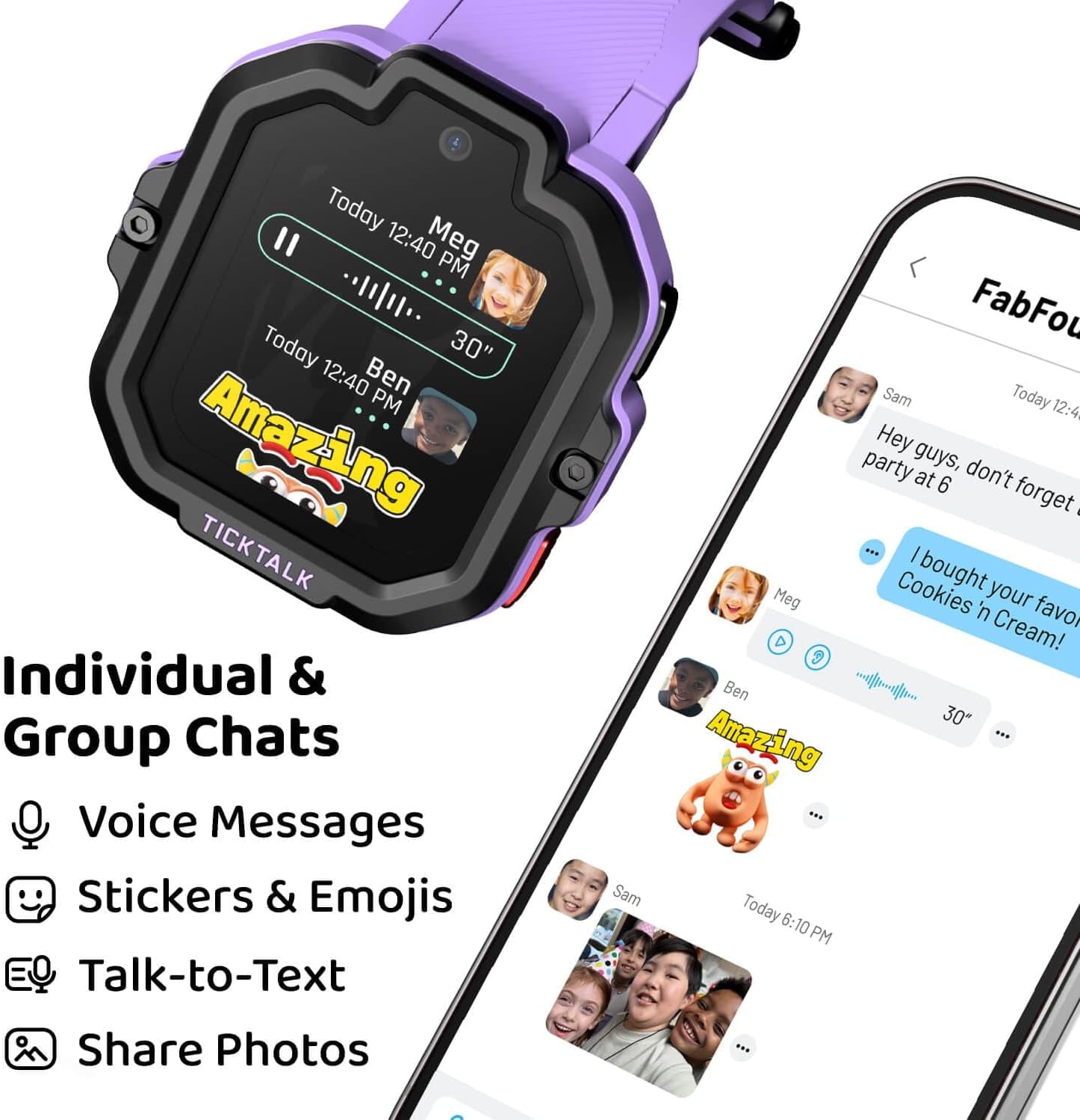 5 Smart Watch for Kids with GPS Tracker, Video Calling, Texting, and Parental App, 4G Smartwatch with Free Music, Phone Calls, and Reminders for Kids Ages 3-12