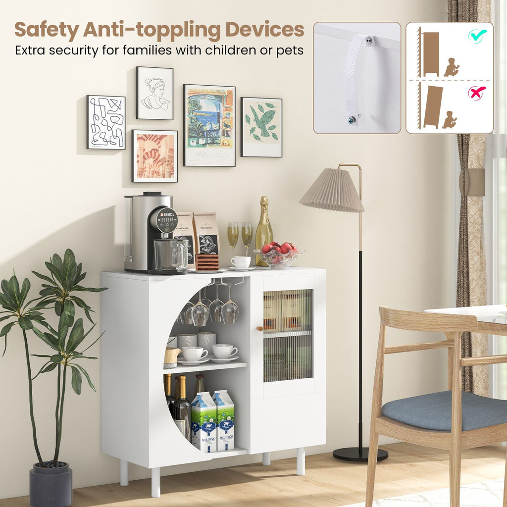 Kitchen Sideboard with Glasses Holder