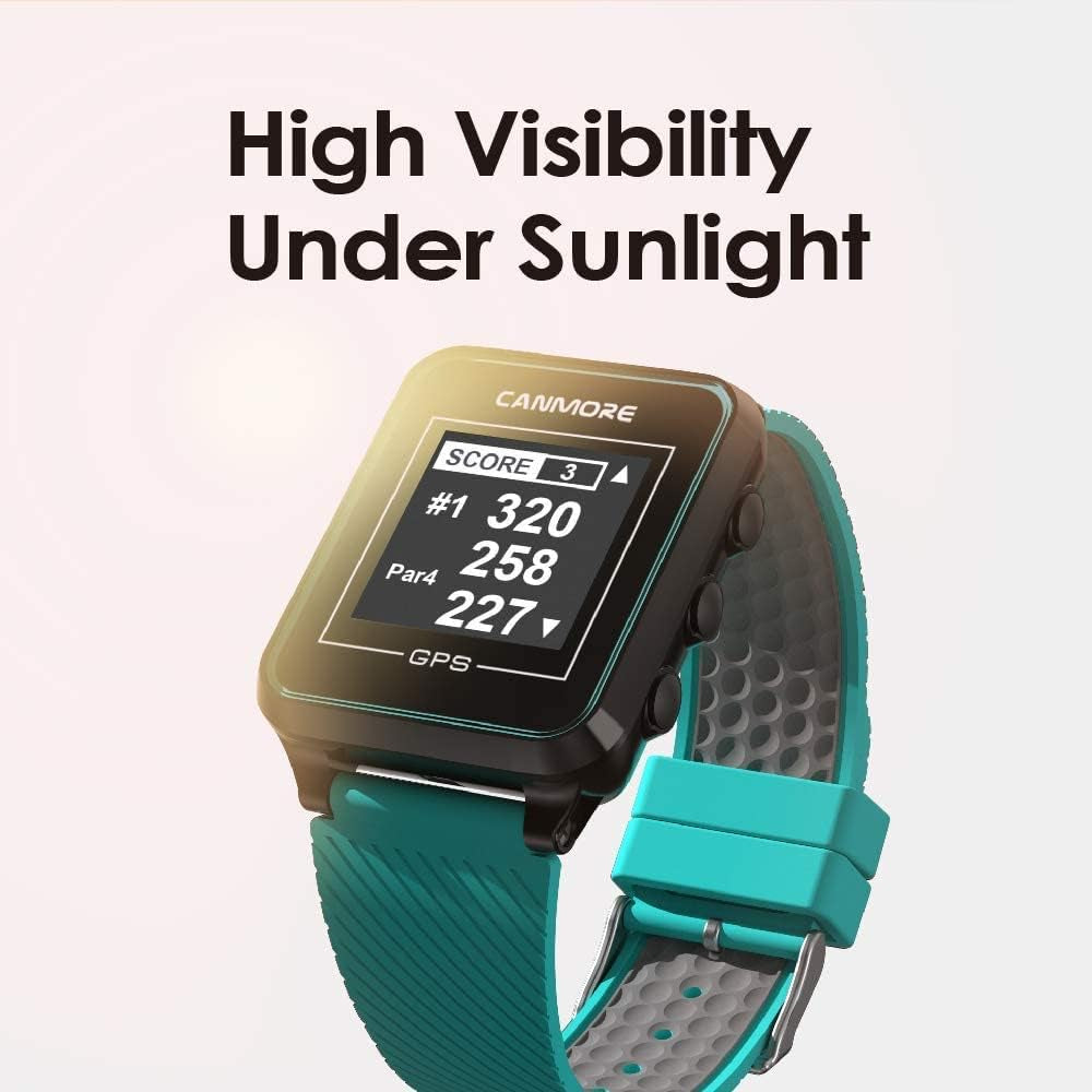 TW353 Golf GPS Watch for Men and Women, High Contrast LCD Display, Free Update over 41,000 Preloaded Courses Worldwide, Lightweight Essential Golf Accessory for Golfers, Turquoise