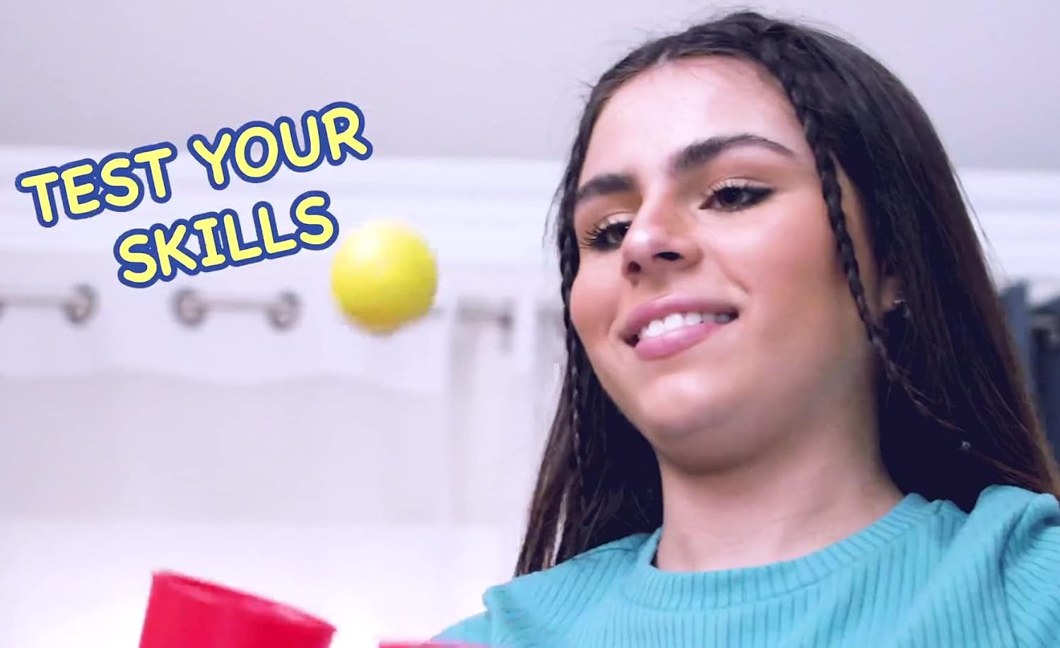 Original Skill Game Toy with 2 Balls- Gifts for Kids and Adults Indoor & Outdoor Games, Ball Toys for Boys, Girls, & Teens - Gift Ideas, Fun Stuff, Develops Motor & Juggling Skills -Blue