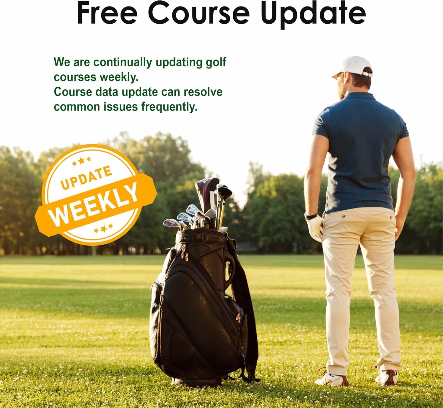 TW353 Golf GPS Watch for Men and Women, High Contrast LCD Display, Free Update over 41,000 Preloaded Courses Worldwide, Lightweight Essential Golf Accessory for Golfers, Turquoise