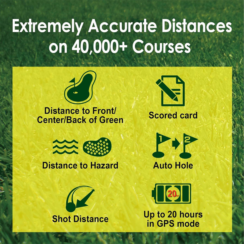 TW356 Golf GPS Watch for Men and Women, Free Update 41,000+ Preloaded Courses Worldwide, High Contrast LCD Display, Upgrade IC Chip, Lightweight Essential Accessory for Golfers, Black