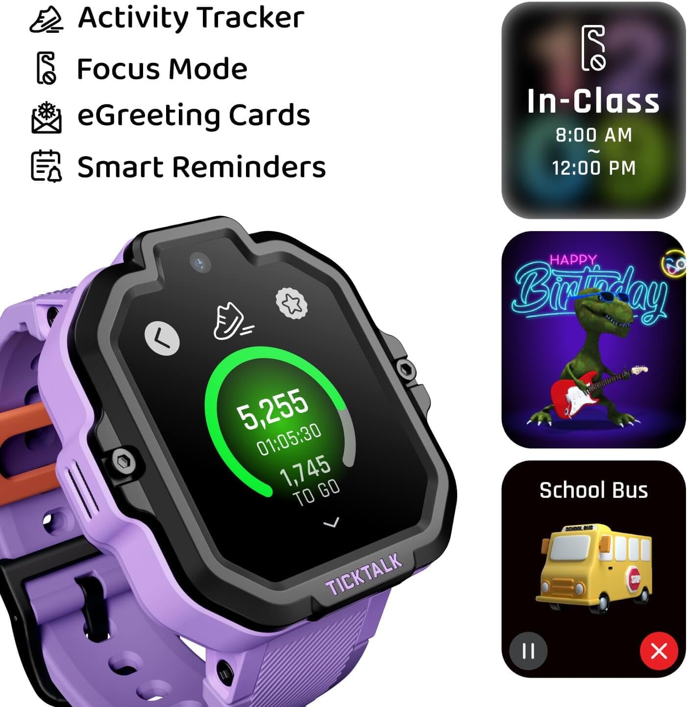 5 Smart Watch for Kids with GPS Tracker, Video Calling, Texting, and Parental App, 4G Smartwatch with Free Music, Phone Calls, and Reminders for Kids Ages 3-12