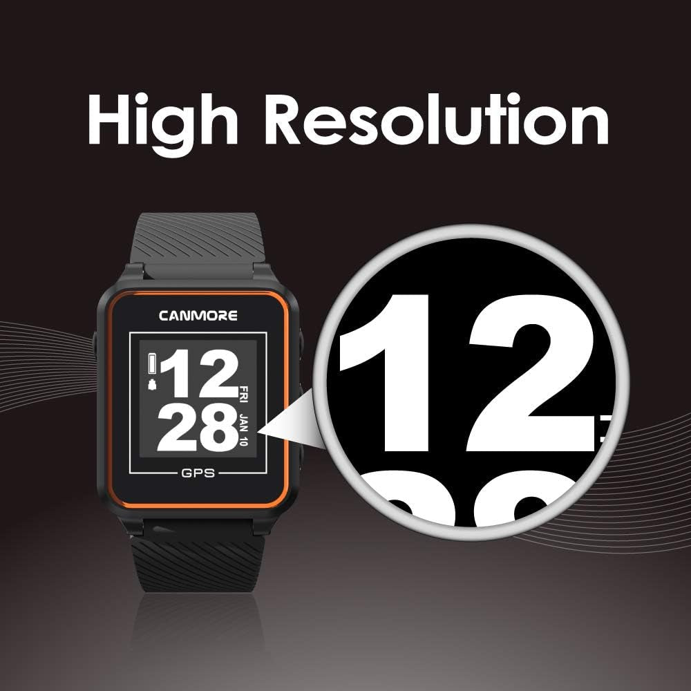 TW356 Golf GPS Watch for Men and Women, Free Update 41,000+ Preloaded Courses Worldwide, High Contrast LCD Display, Upgrade IC Chip, Lightweight Essential Accessory for Golfers, Black