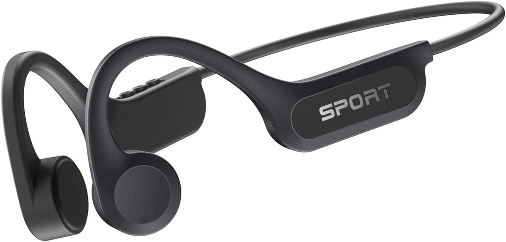 Bone Conduction Headphones, 2025 Upgrade Open Ear Bluetooth 5.4 Headphones with Mic, 10Hrs Playtime Bone Conduction Earbuds, IP56 Waterproof Earphones for Workout, Hiking