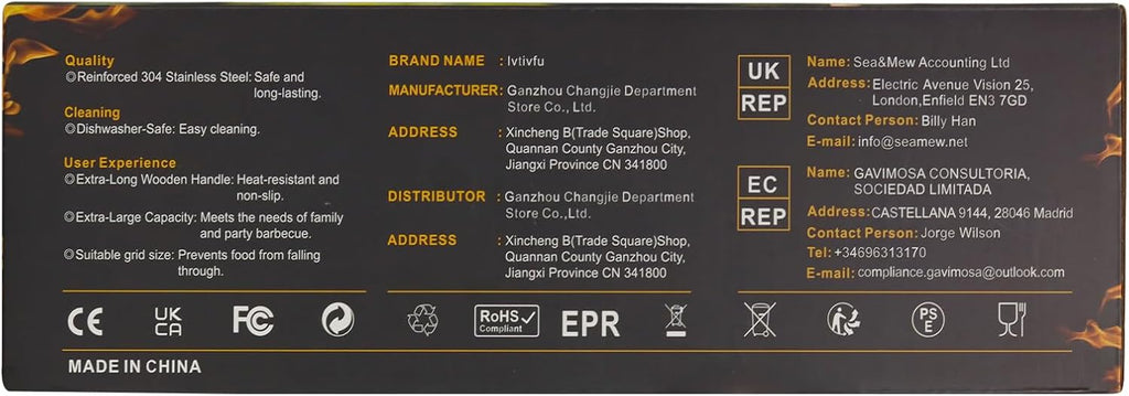 Grill Basket Set, Removable Wooden Handle, 304 Stainless Steel, Rolling BBQ Tools, Smoker Grilling Accessories for Vegetable Fish, Outdoor Cooking Camping, Birthday Gifts for Men Dad Husband