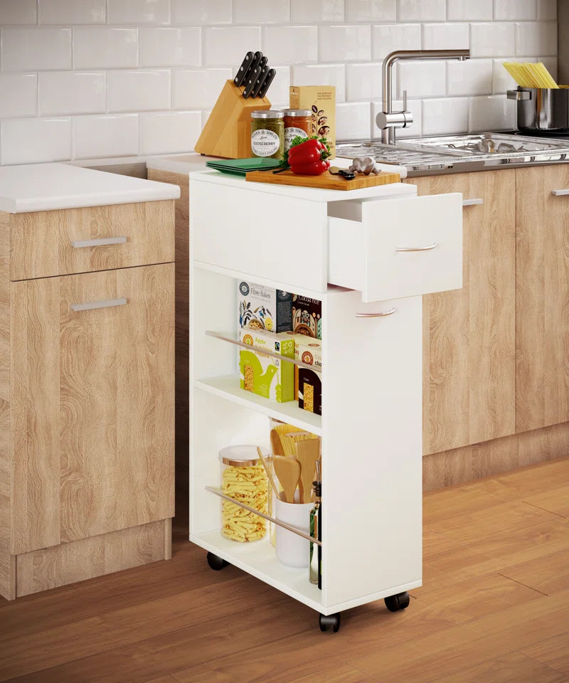 Quindarius Wood Kitchen Cart