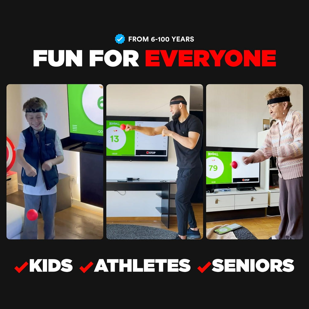® Boxing Reflex Ball – Celebrity-Endorsed Reaction Trainer | App-Connected Punch Counter | Fun Fitness for All Ages | Improve Coordination & Agility | Ideal Gift for Home Workouts