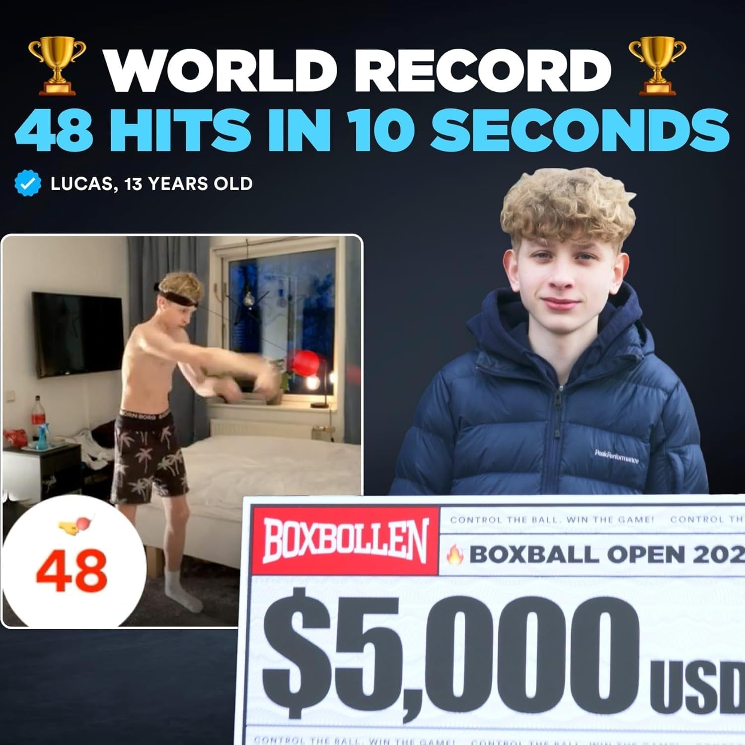 ® Boxing Reflex Ball – Celebrity-Endorsed Reaction Trainer | App-Connected Punch Counter | Fun Fitness for All Ages | Improve Coordination & Agility | Ideal Gift for Home Workouts