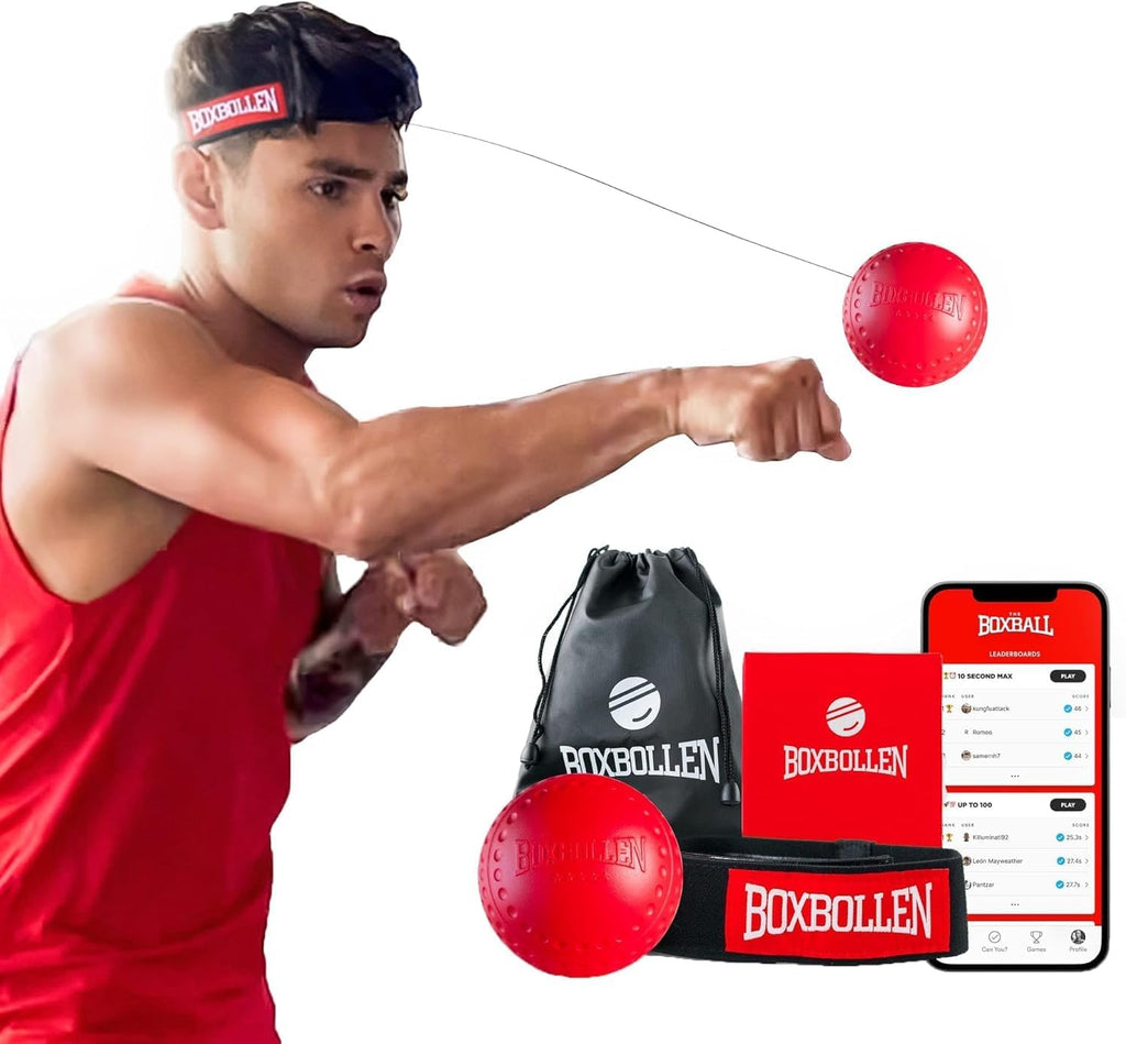 ® Boxing Reflex Ball – Celebrity-Endorsed Reaction Trainer | App-Connected Punch Counter | Fun Fitness for All Ages | Improve Coordination & Agility | Ideal Gift for Home Workouts