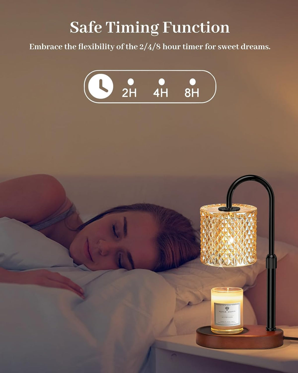 Candle Warmer Lamp with Timer Dimmer Height Adjustable for Women Birthday Gift, Mothers Day Gift, House Warming Gifts New Home Decor, Electric Candle Warmer Gifts for Women
