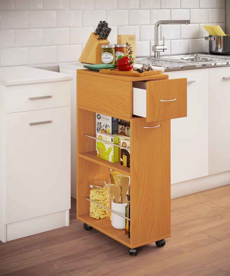 Quindarius Wood Kitchen Cart