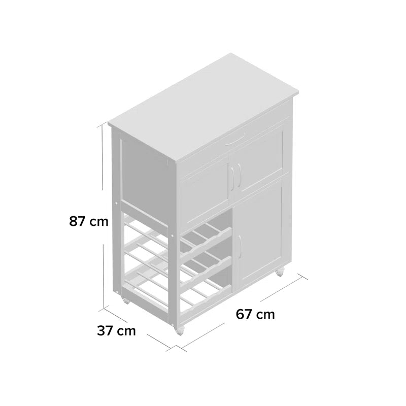 Rainer Wood Kitchen Cart