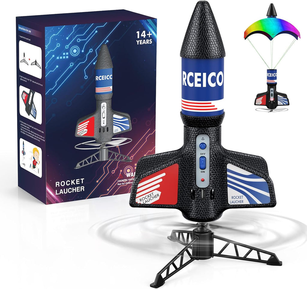 Rocket Launcher, 200 Feet of Flight Altitude, Model Rocket Kits with Launch Set, Ultra-High Flying Rocket, Rocket Toy, Outdoor Toys for Ages 8-13, Birthday Gift for Kids Boys & Girls
